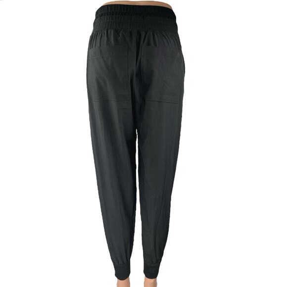 Lou & Grey Black High Waisted Drawstring Tapered Jogger Sweat Pants Size XS - Picture 3 of 5